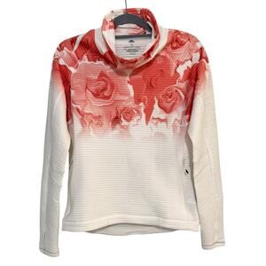 Adidas Women’s S White Orange Climalite Pullover Sweatshirt Running Top Gym